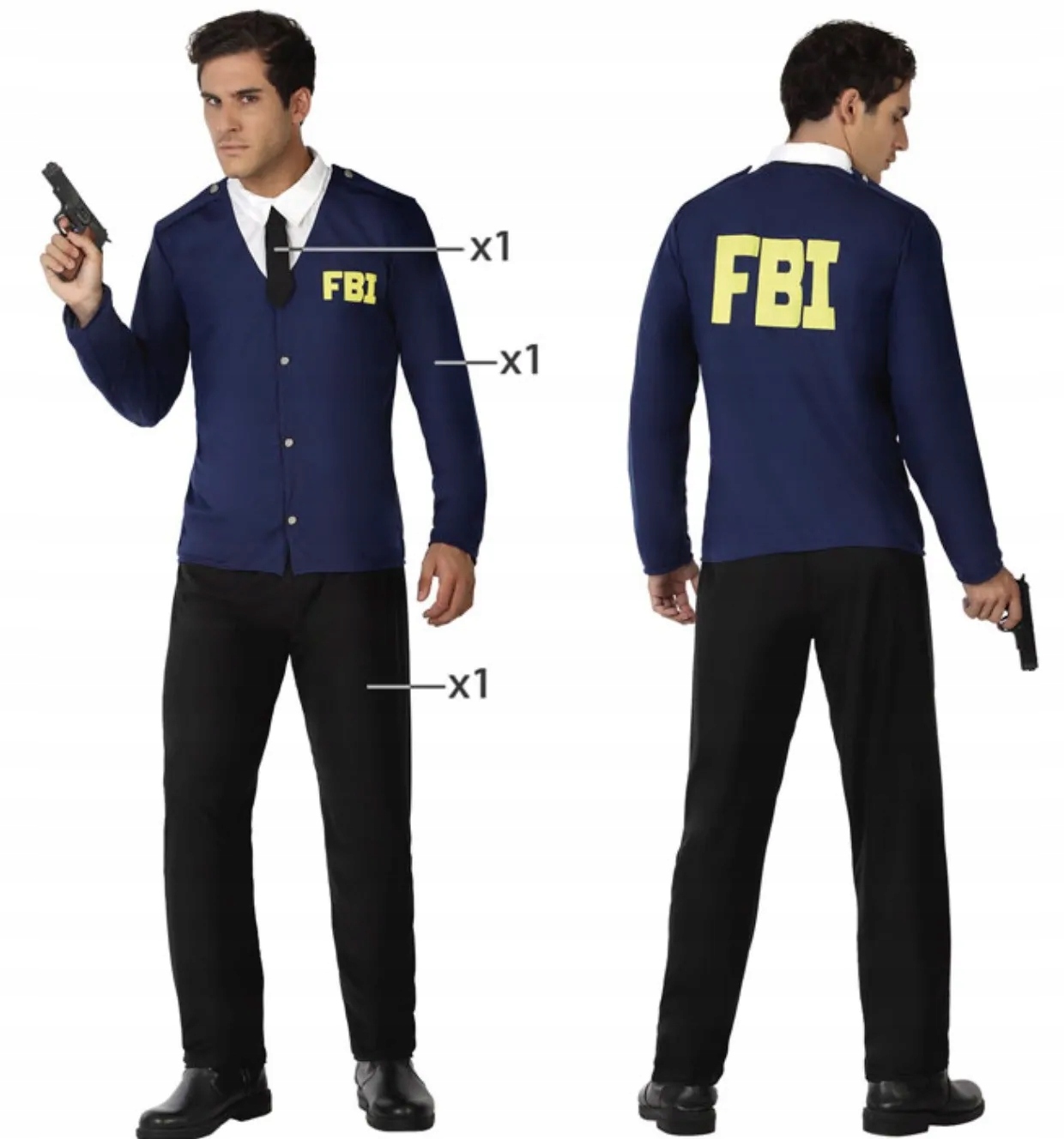 STRÓJ KOSTIUM POLICJANT AGENT SPECJALNY FBI XL