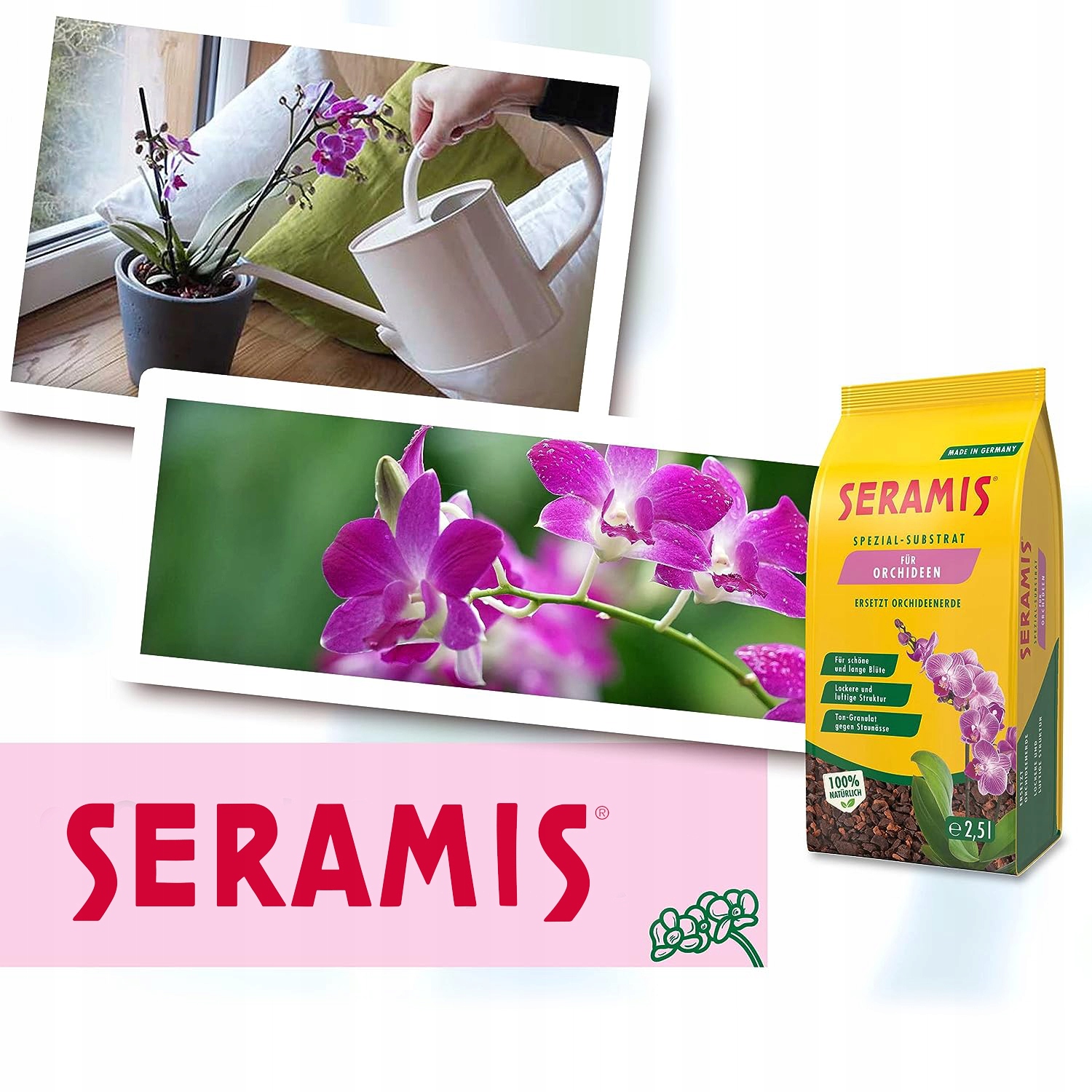 Podłoże do Storczyka Orchidei Seramis Kora Sosnowa Azot Wapno Substrat 7L Marka Westland