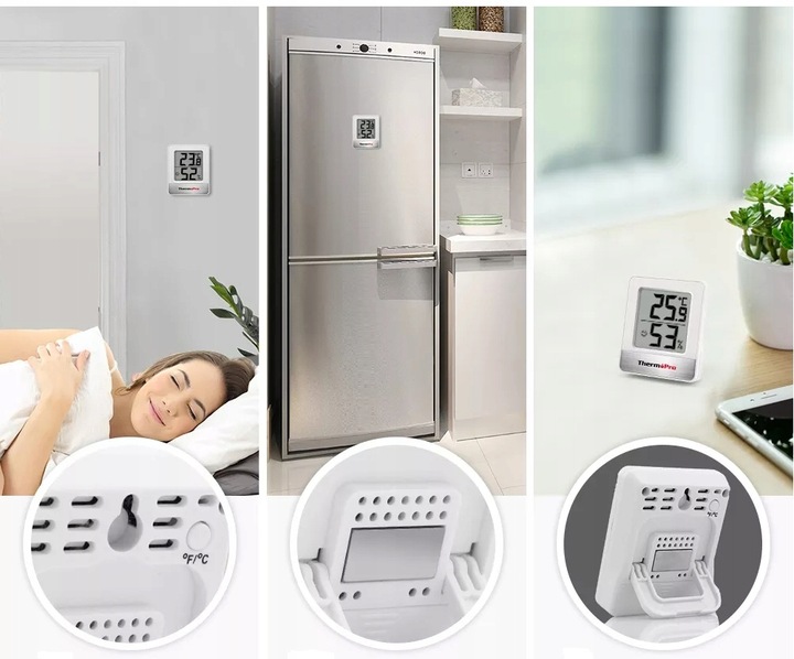 MONITOR TEMPERATURY I WILGOTNOŚCI THERM PRO 1szt Waga produktu z opakowaniem jednostkowym 0.2 kg