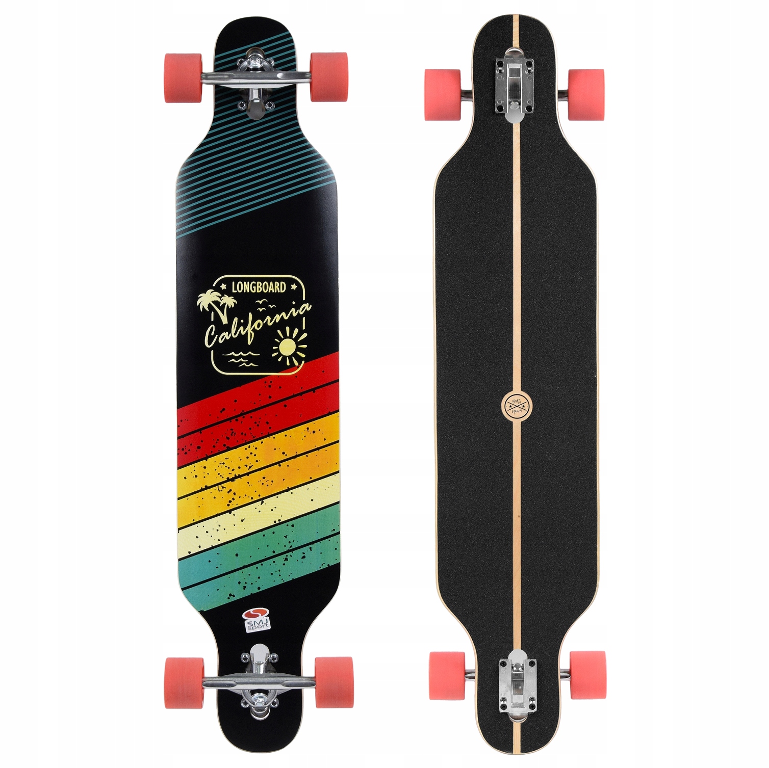 Longboard deska 106cm Abec 9 cruising carving 100kg klon Smj sport