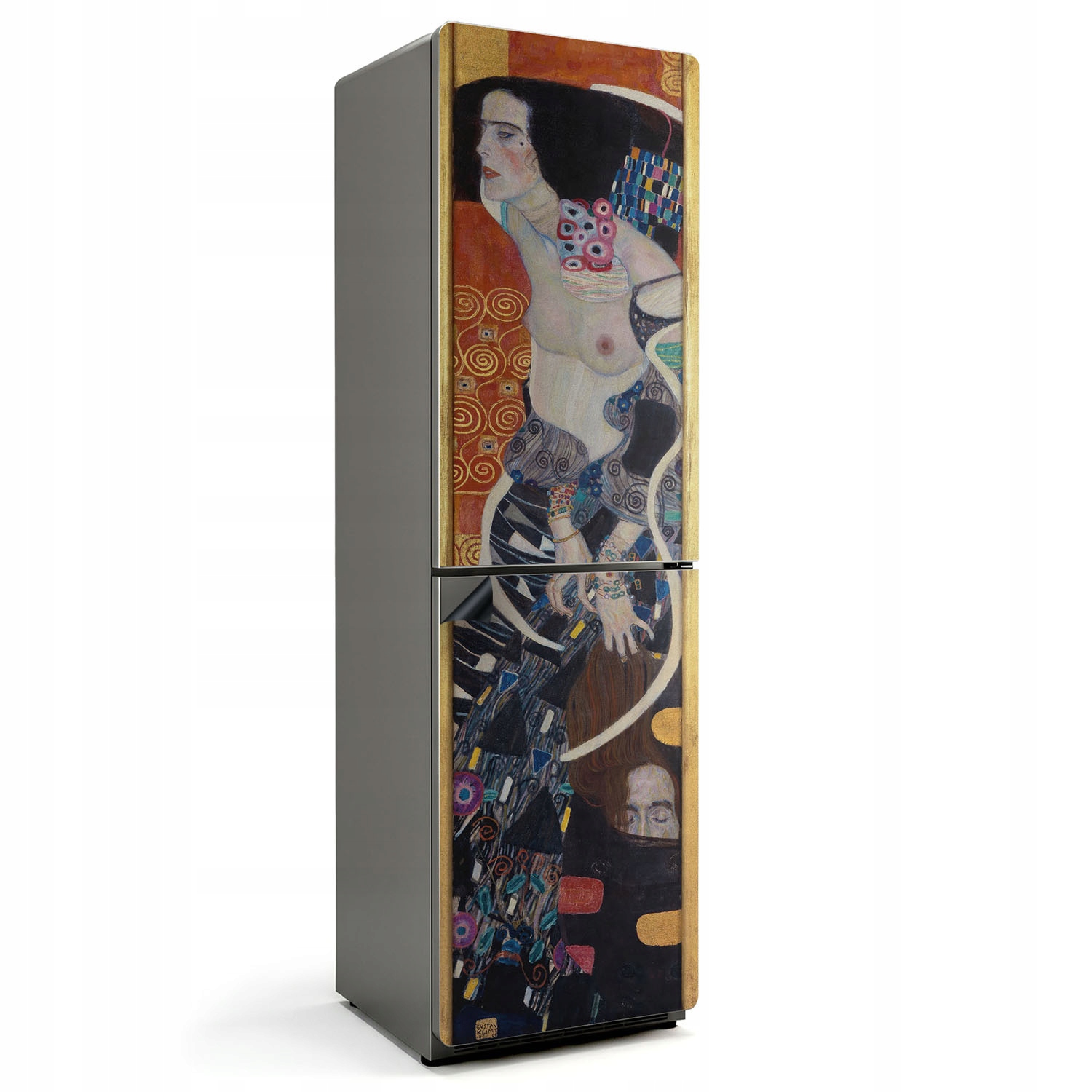 Dekorácia chladničky Módna magnetická podložka s krytom Ženská postava Gustav Klimt