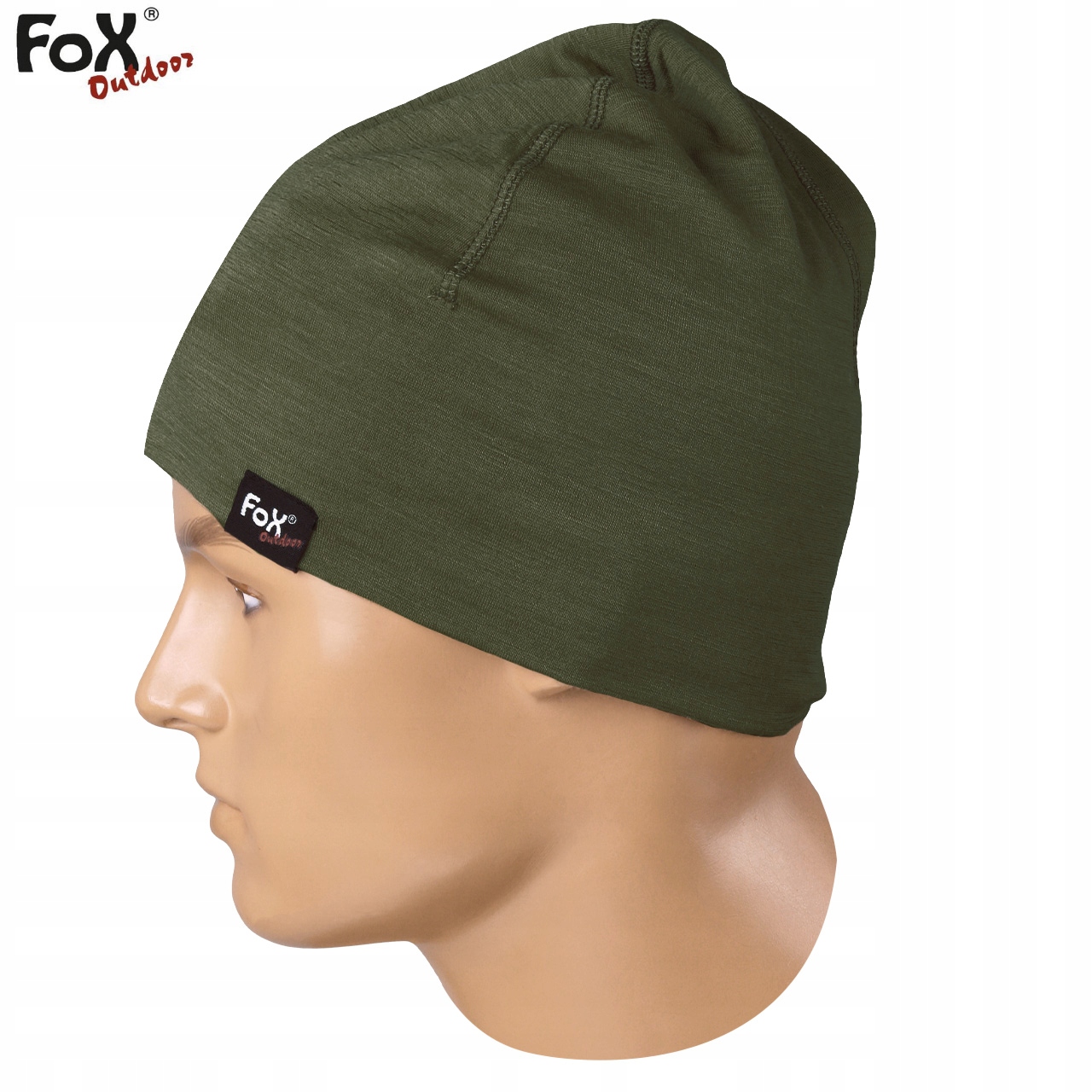 CZAPKA ZIMOWA TERMOAKTYWNA SPORTOWA MFH FOX 100% WEŁNA Z MERYNOSA OLIVE Kolekcja merino