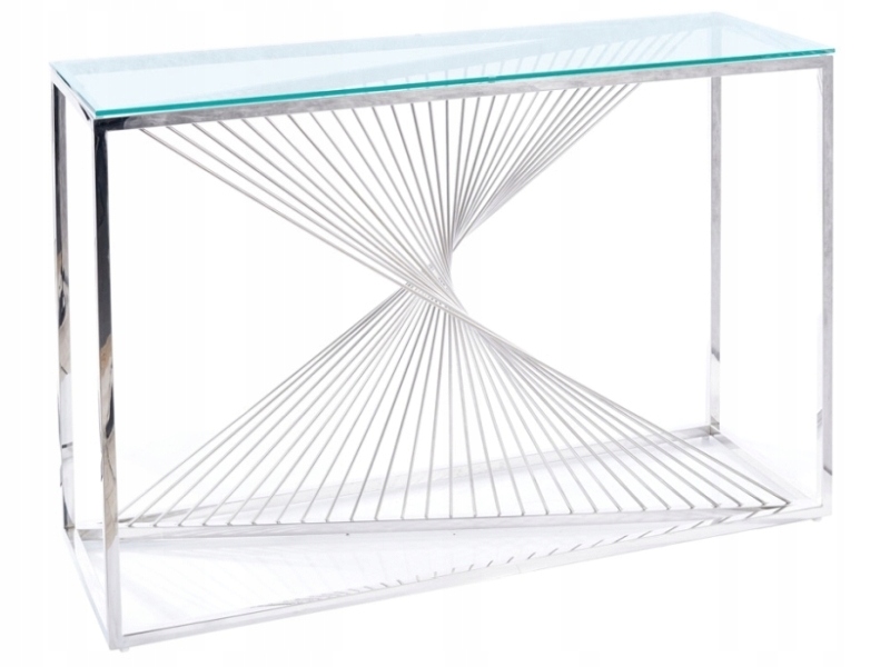 Konzolový stolík Flame C strieborný 120x40 cm Sig