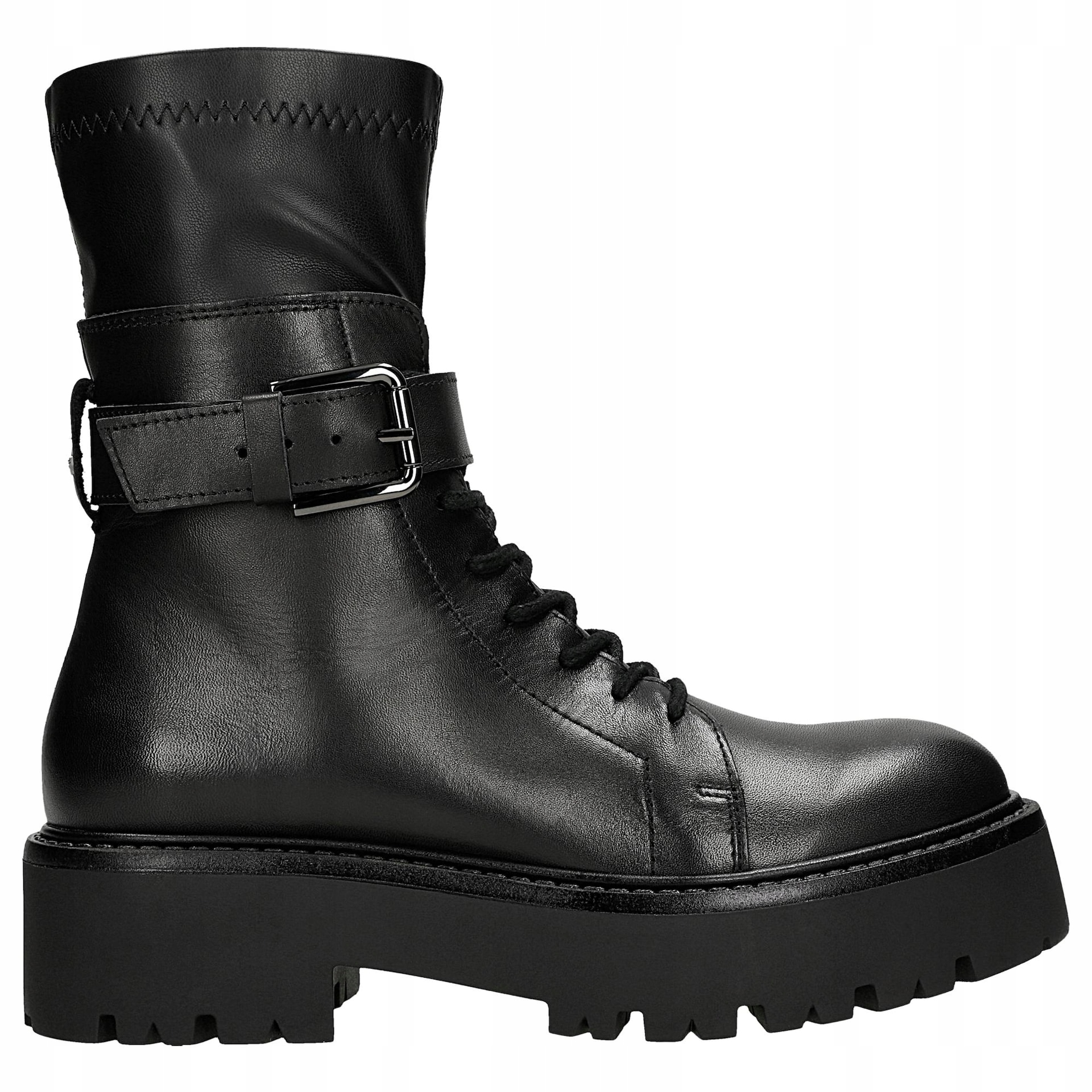 Černé dámské boty s elastickým svrškem, velikost vel.