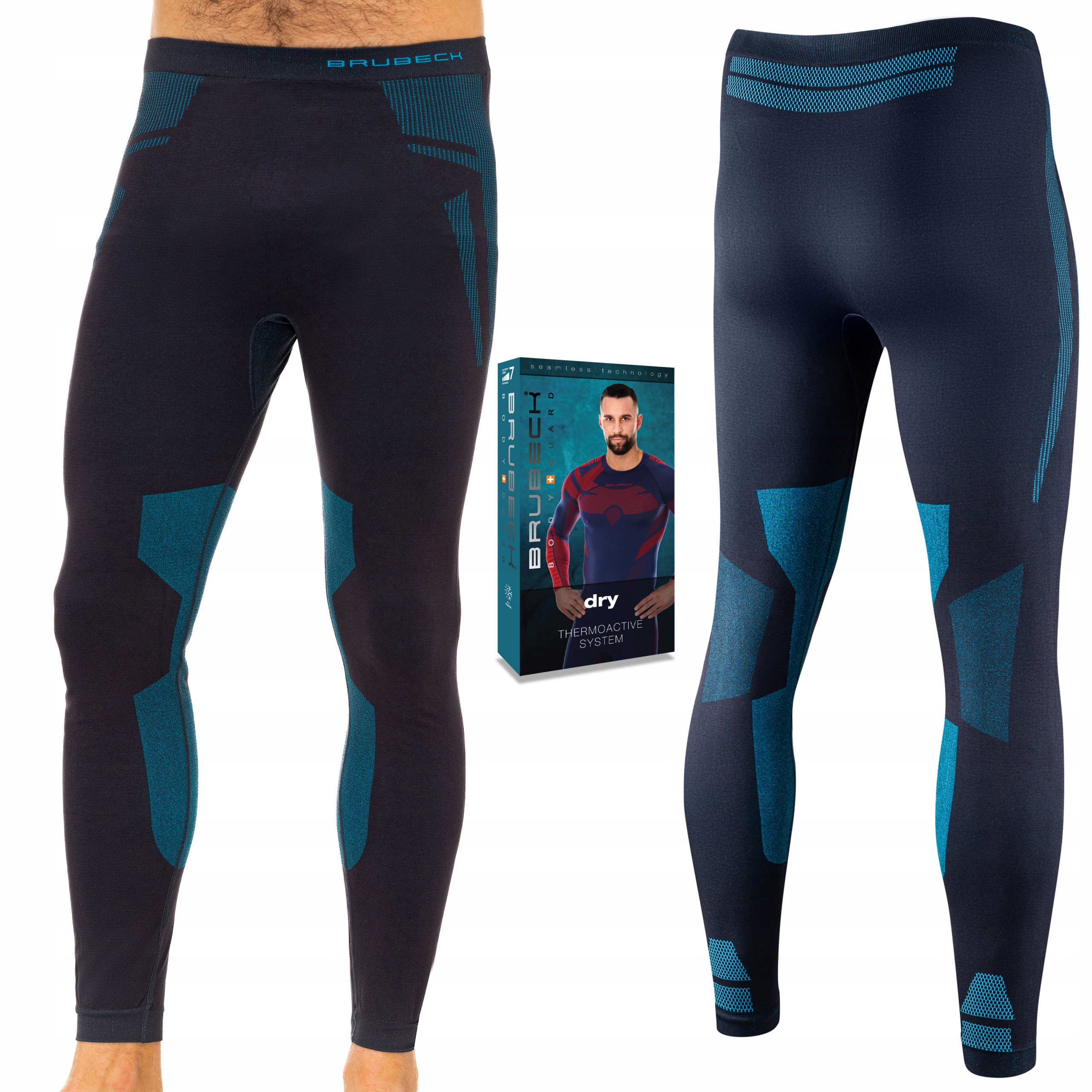 Pánské Termoaktivní dlouhé rychleschnoucí sportovní kalhoty Brubeck Dry L