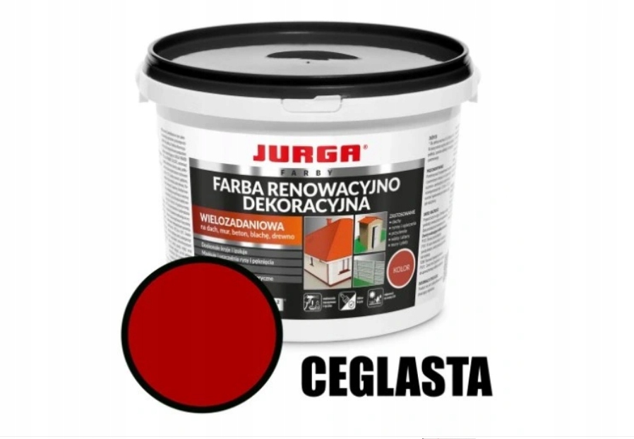 

Papa w płynie wodoodporna Jurga 4kg czerw. ceglany