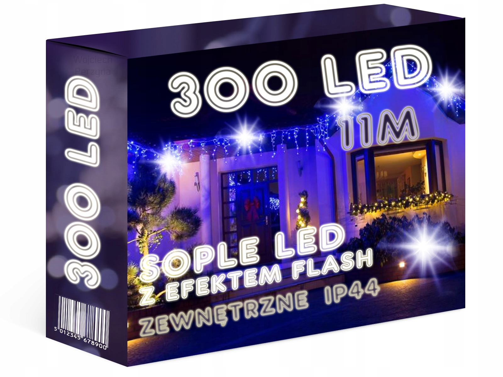 

Sople 300 Led 11M Zewnętrzne Lampki Kurtyna Flash