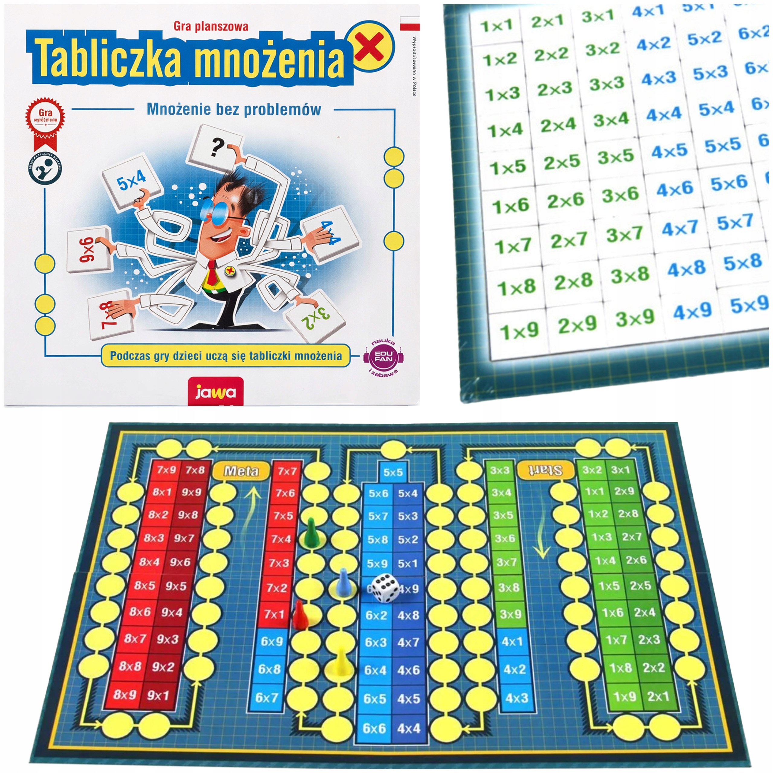 Nauka Tabliczki Mnożenia Planszówka dla Dziecka Naukowe Gry Planszowe