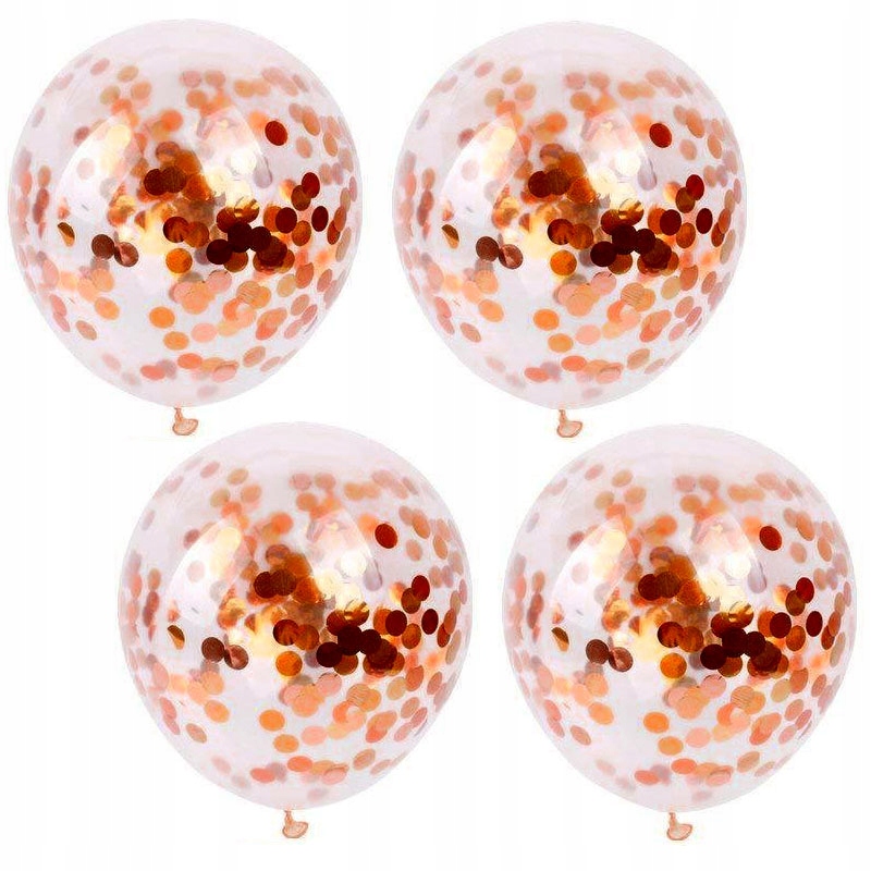 

Balony z Konfetti GoldRose złoty róż Duże 4 szt