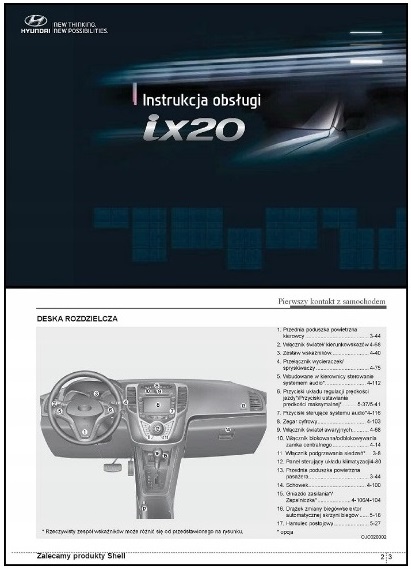 HYUNDAI IX20 POLSKA INSTRUKCJA OBSŁUGI 2010-2015..