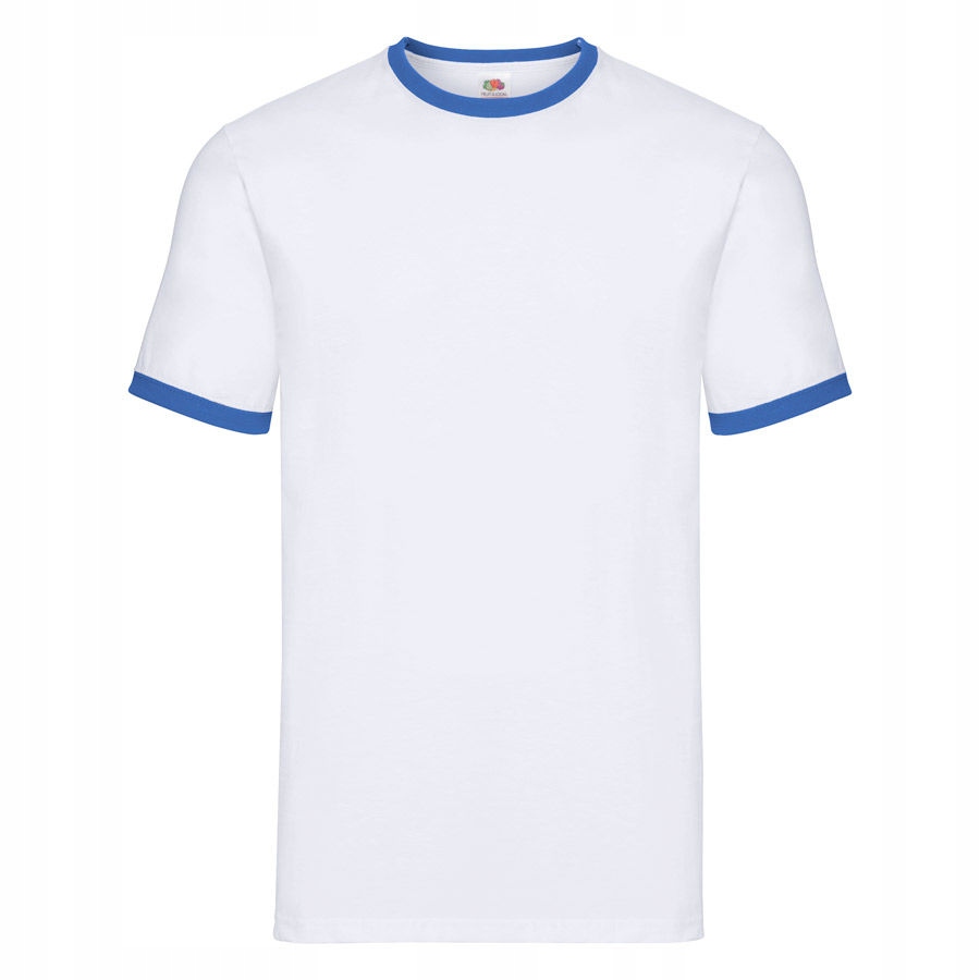 

Koszulka męska T-shirt Ringer biały/c.nieb M