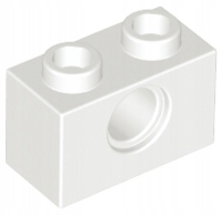 

Lego 3700 Klocek 1x2 z otwor Biały 370001 2sN
