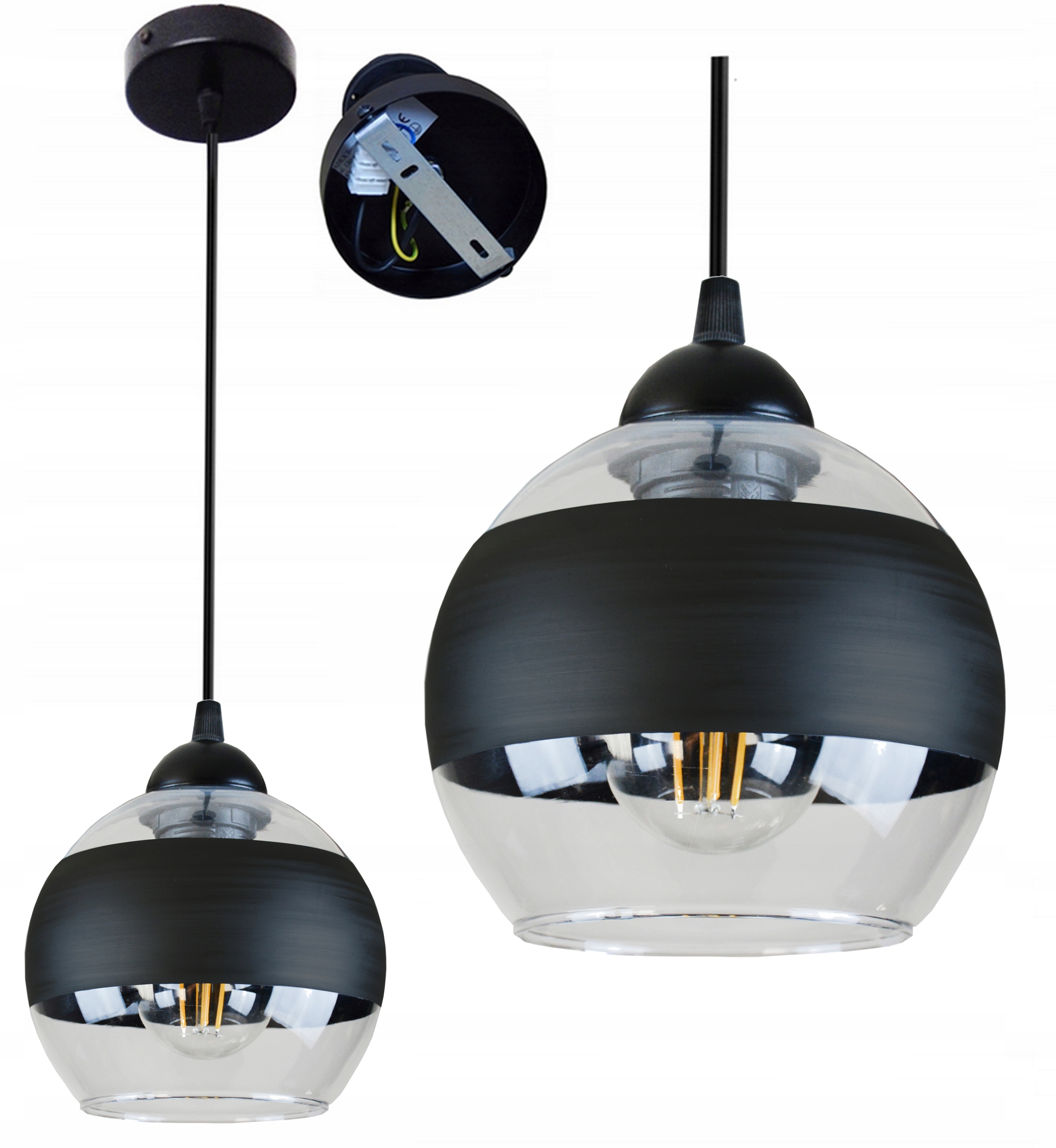 Lampa Wisząca Sufitowa Plafon Żyrandol Led E27 Do Salonu Kuchni Nad Bufet