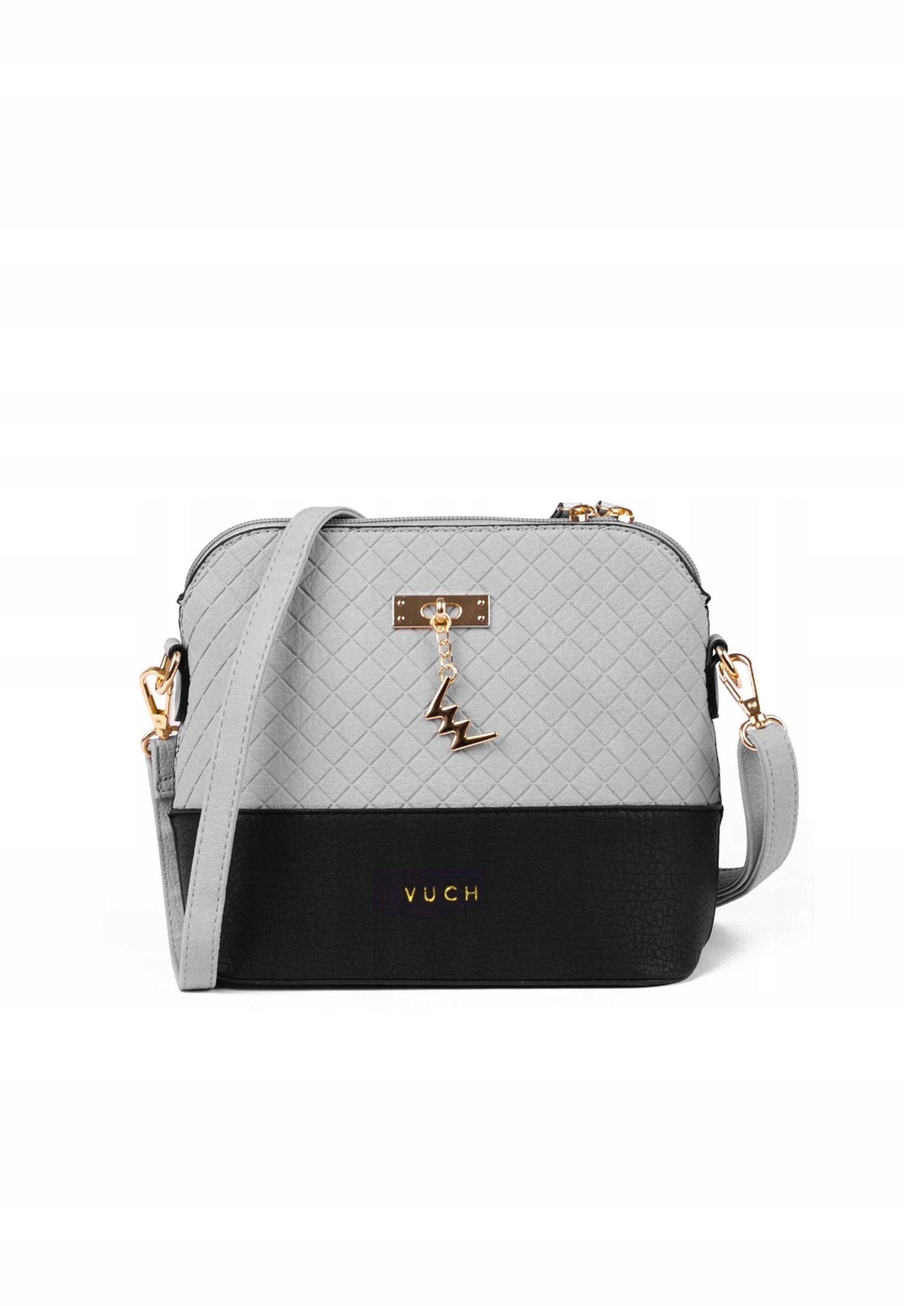 Dámská crossbody kabelka Vuch Cara Carrie šedá koženková zip