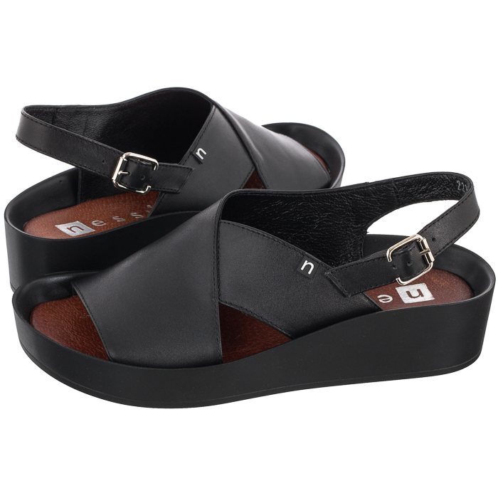 

Buty Damskie Sandały Skórzane Nessi Czarne 22219