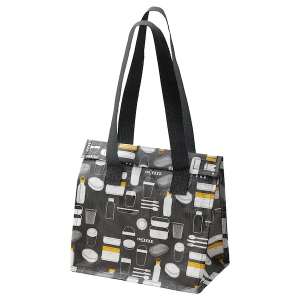 

Torba na lunch Ikea Fladdrig 25x16x27cm wzór szary