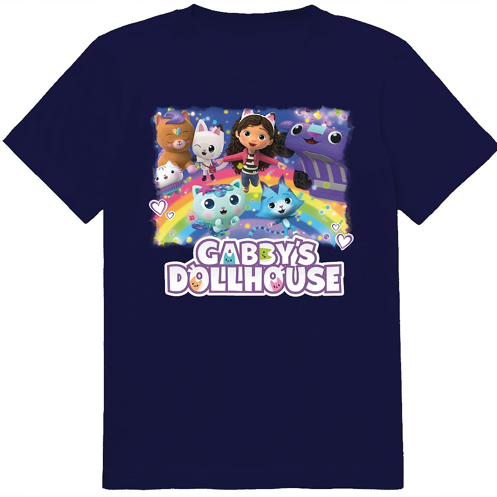 ZESTAW 3W1 KOSZULKA DLA DZIECI TATUAŻE NAKLEJKI KOCI DOMEK GABI 116 JAKOŚĆ Rozmiar XS