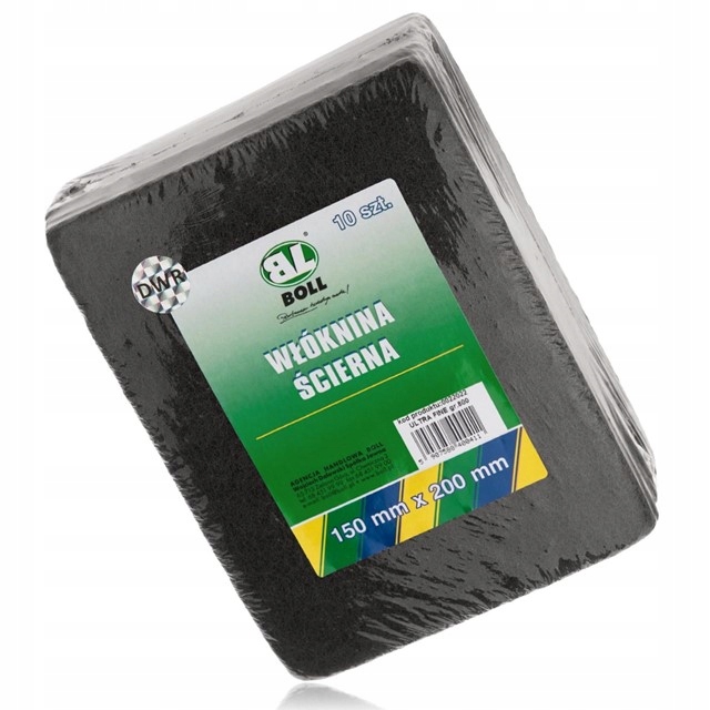 Włóknina ścierna BOLL "ULTRA FINE"gr.800 szara 150x200mm Granulacja 500-800