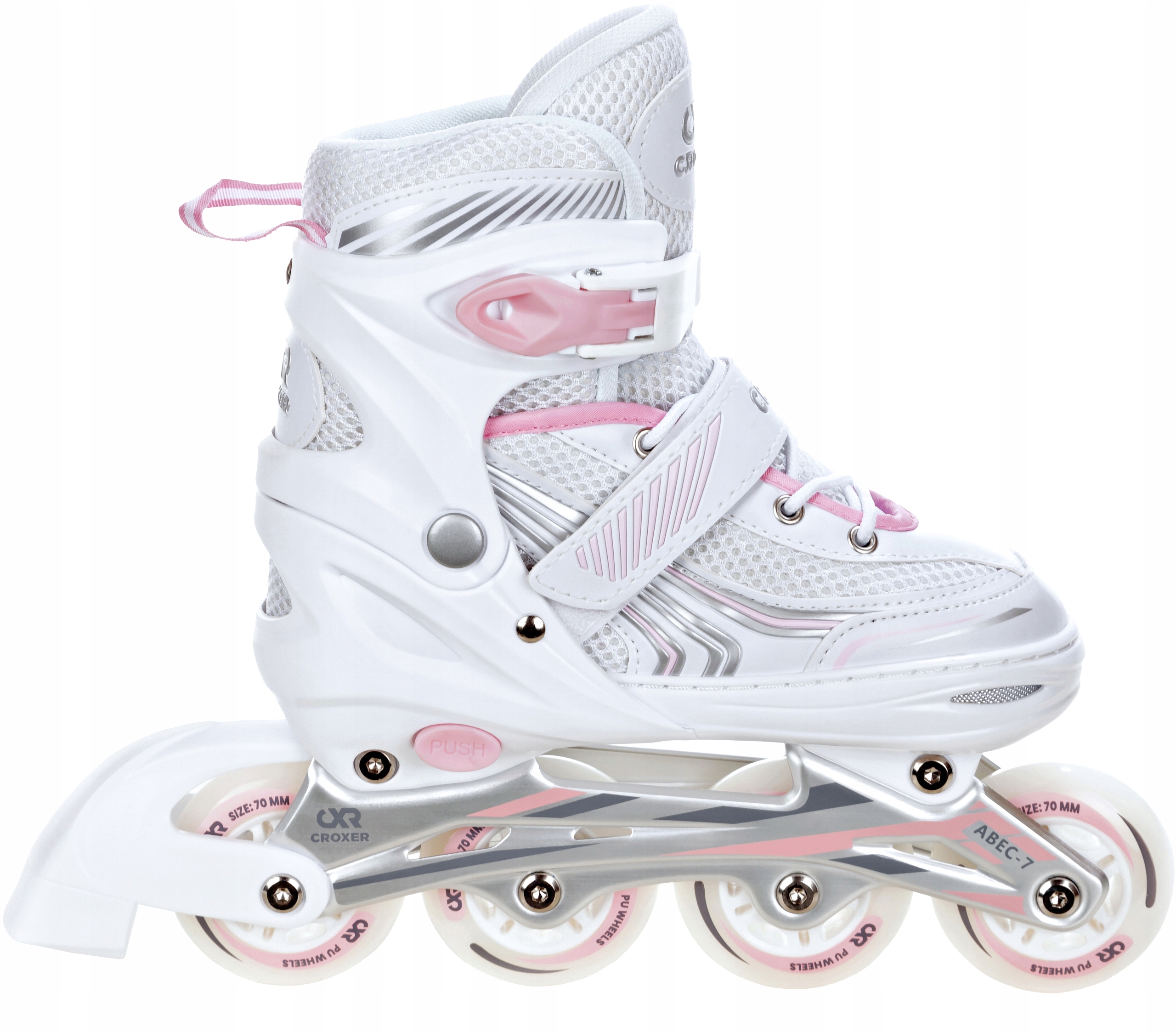 

Rolki Croxer Optima White/Pink 35-38 Kauczuk Abec7