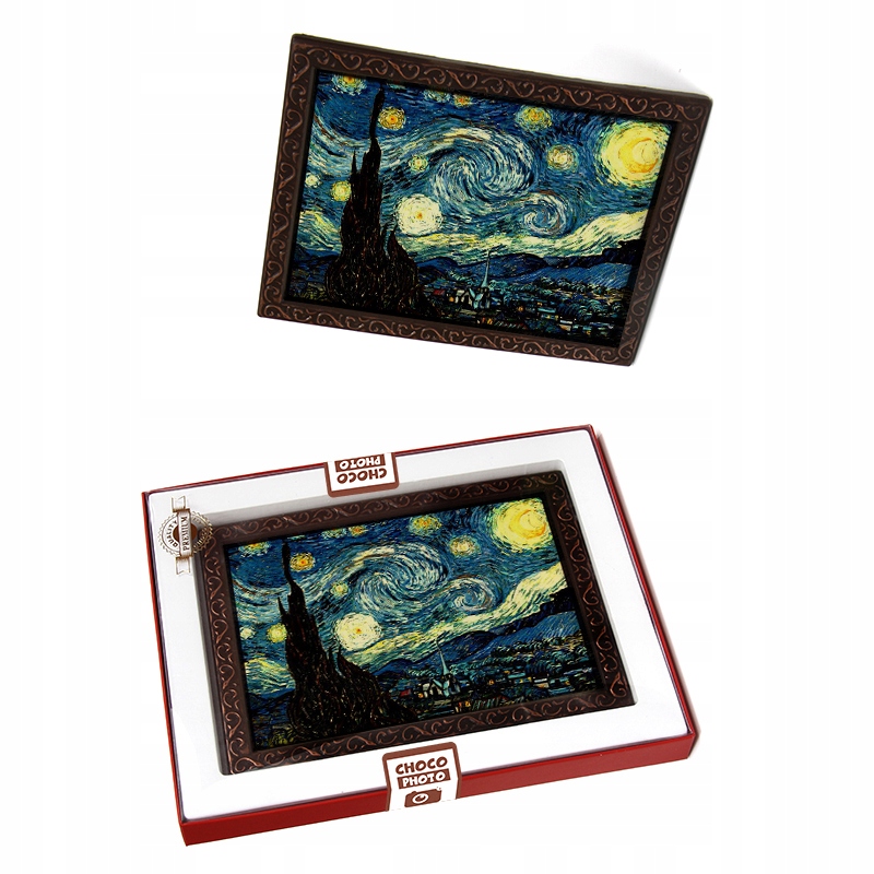 Levně Klasický čokoládový obraz „hvězdná Noc“ Van Gogh