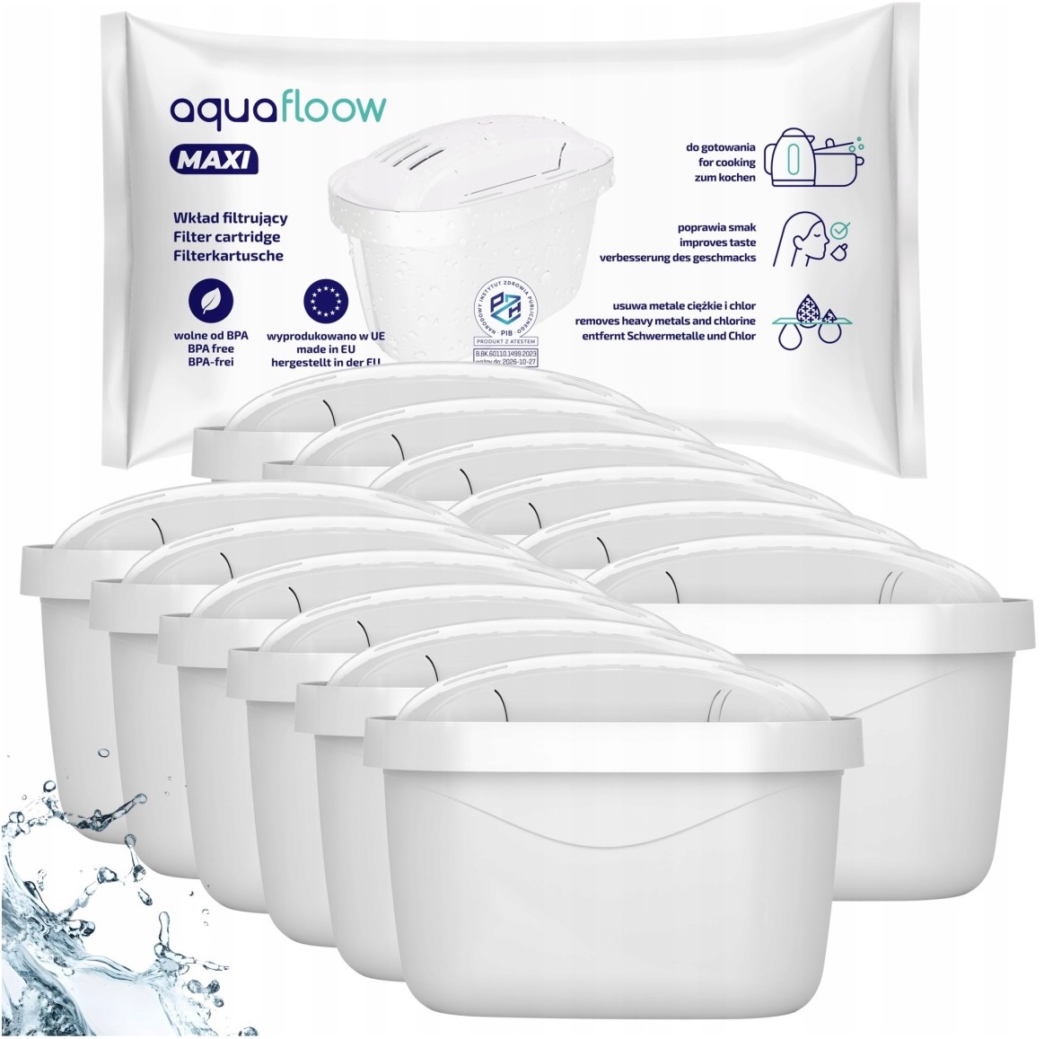 12x Filtry Maxi filtr do wody do dzbanek filtrujący Brita Dafi Aquaphor