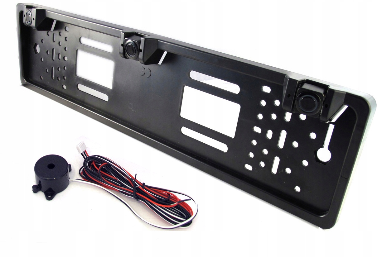 Czujniki parkowania w RAMCE TABLICY REJESTRACYJNEJ złącza serwisowe LAGO Model CP75 BUZZER