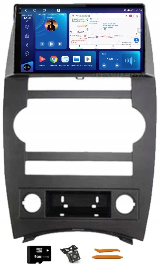 Navigácia Radio Android pre Jeep Grand Cherokee Wk 08-10 4/64GB CarPlay Lte