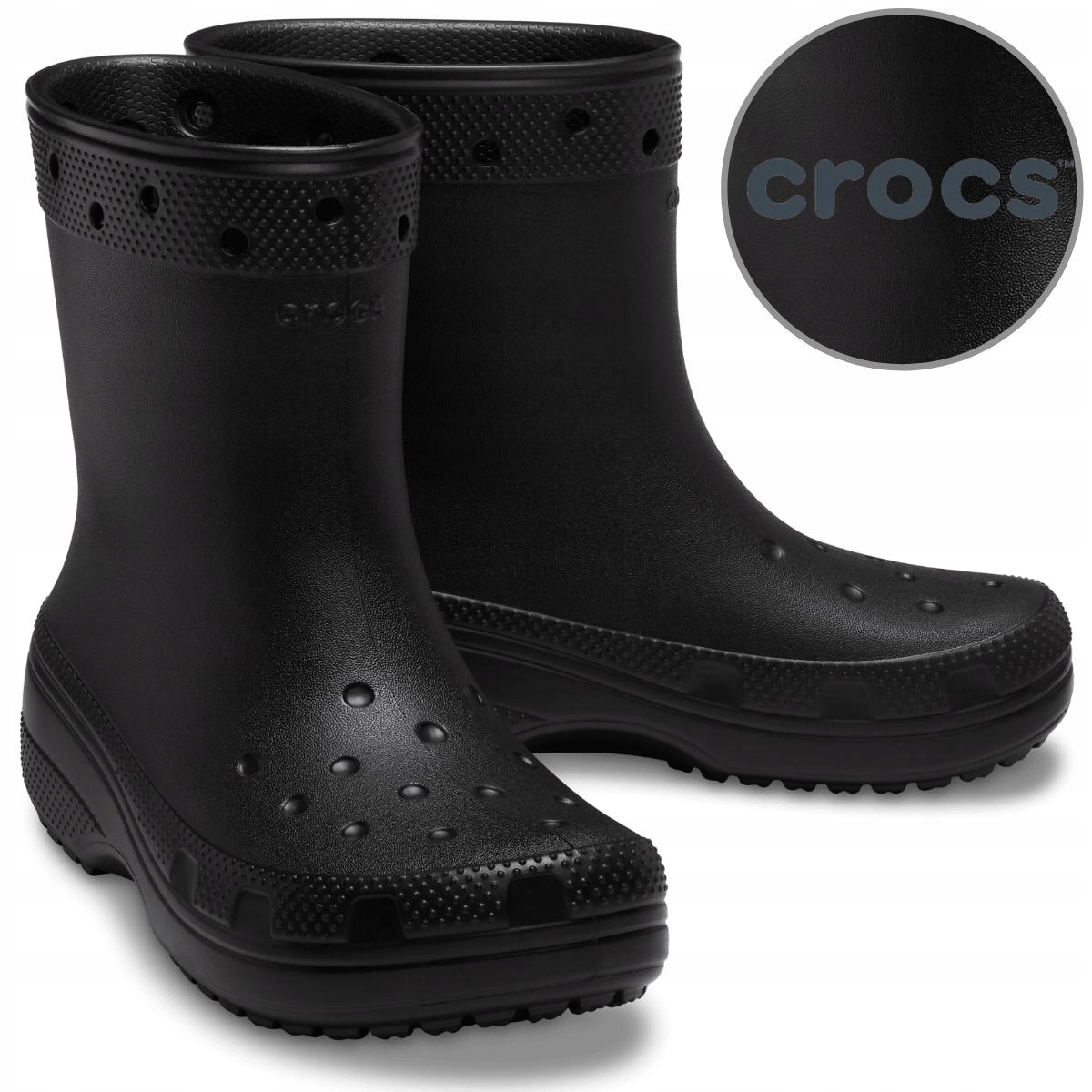 CROCS BUTY DAMSKIE KALOSZE SPORTOWE WODOODPORNE GUMIAKI ZA KOSTKĘ r. 38-39