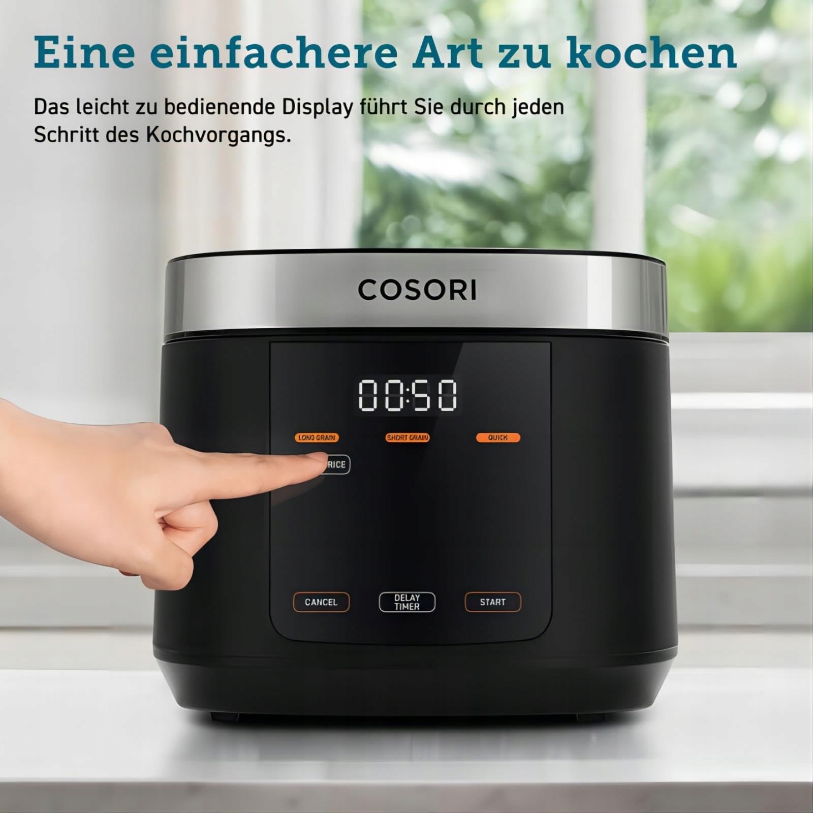 COSORI Multicooker 5L 17 Programów Stalowy Wkład Timer Podgrzewanie — miniatura 9