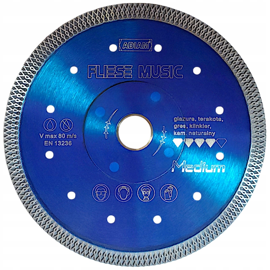 ADIAM FLIESE MUSIC 125mm TARCZA DIAMENTOWA MEDIUM Marka Adiam
