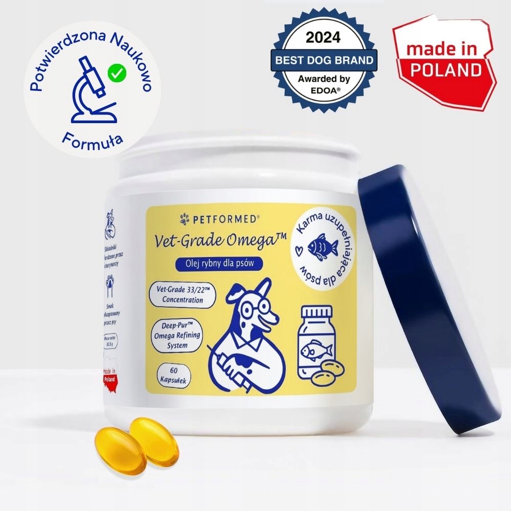 Levně Účinný Olej Omega 3 pro psa Vet-Grade Omega Petformed, 60 dávek