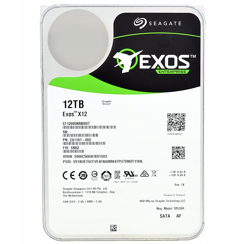 Seagate Exos 12TB 7,2K 256Mb Sata3 3,5"