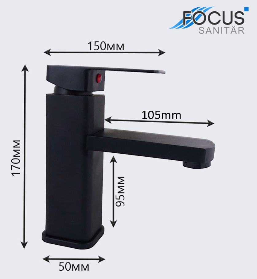 BATERIA UMYWALKOWA STOJĄCA KRAN ŁAZIENKOWA CZARNA CUBIC NABLATOWA LOFT Rodzaj baterii Bateria umywalkowa