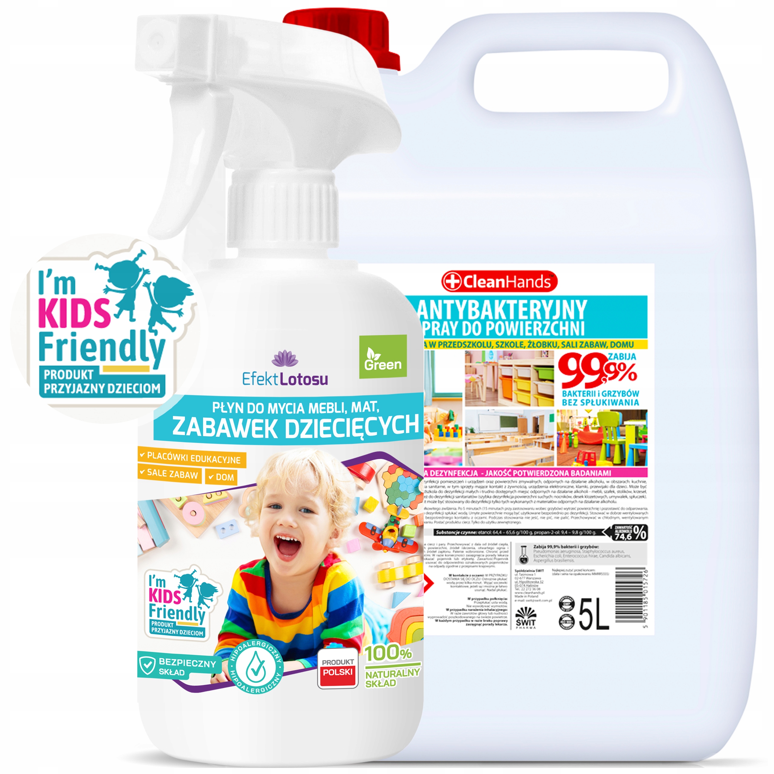 Płyn Do Dezynfekcji 5L Mycia Zabawek 500ML