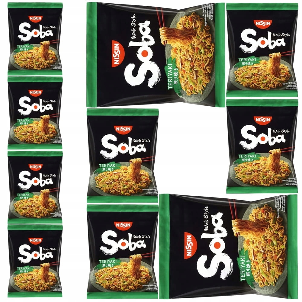 10x Instantní instantní polévka Teriyaki Soba Wok Style 110 g Nissin