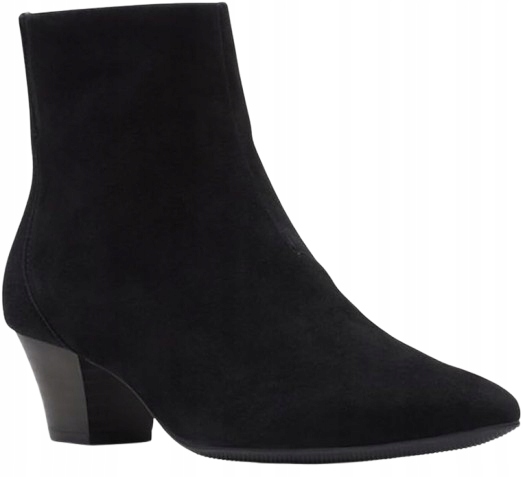 Clarks Kotníkové Boty Černé S Koženým Podpatkem Nad Kotník 37,5 J0C