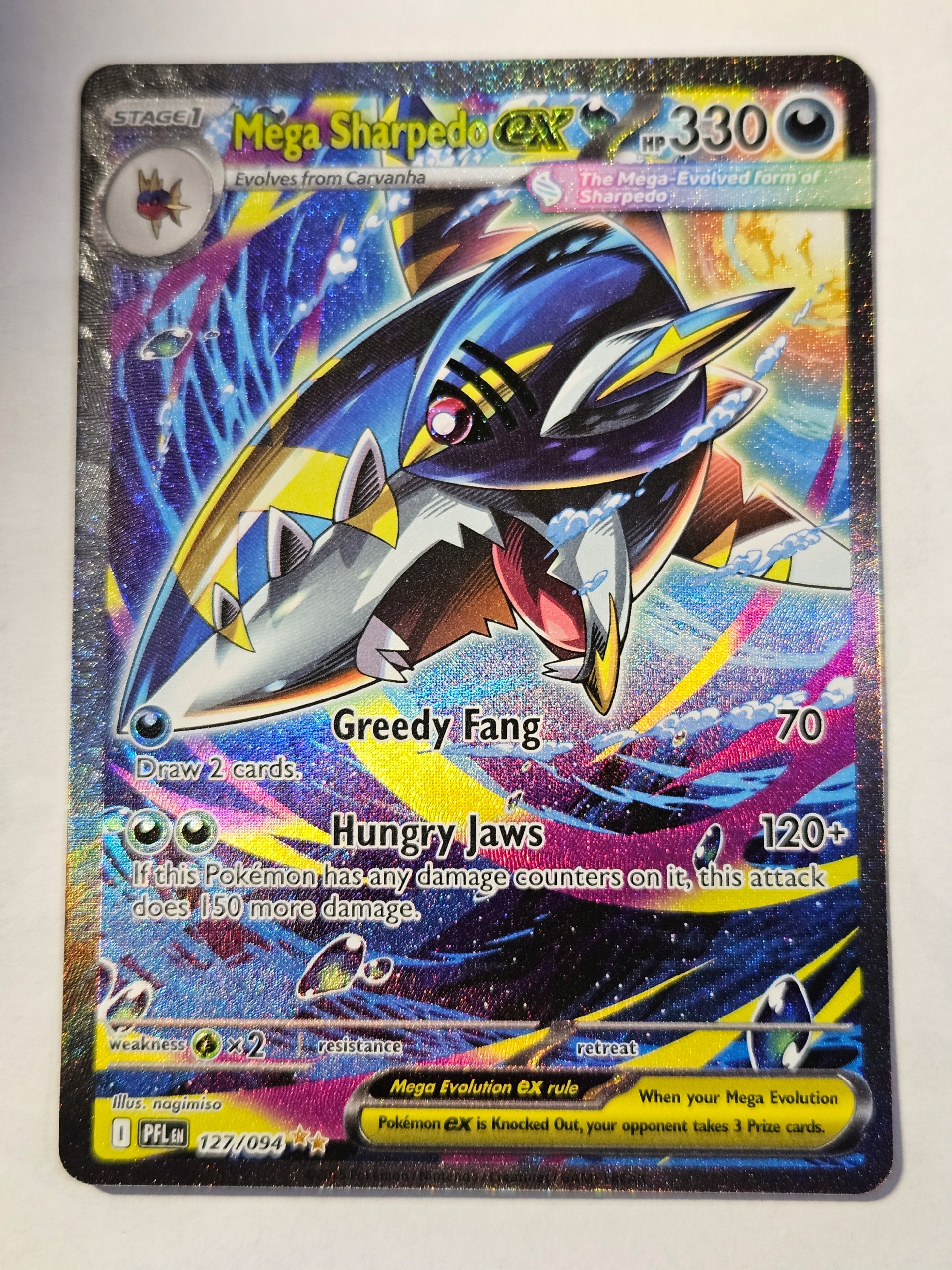 MEGA SHARPEDO EX PFL 127/094 PHANTASMAL FLAMES