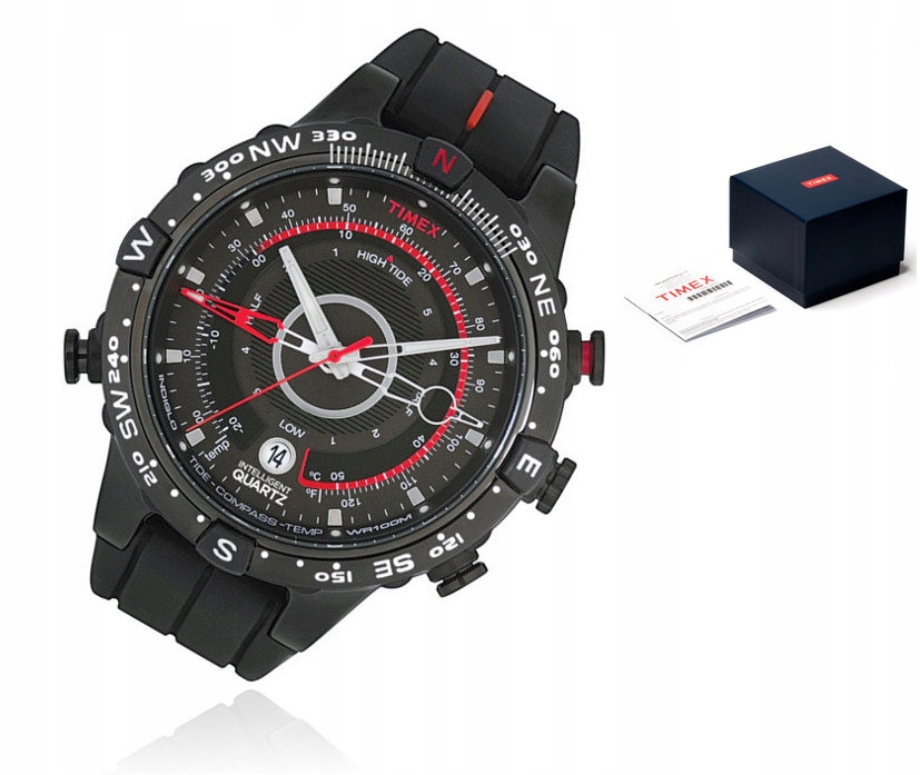 Pánské hodinky Timex Expedition T2N720 s teploměrem s kompasem Box Gravírování