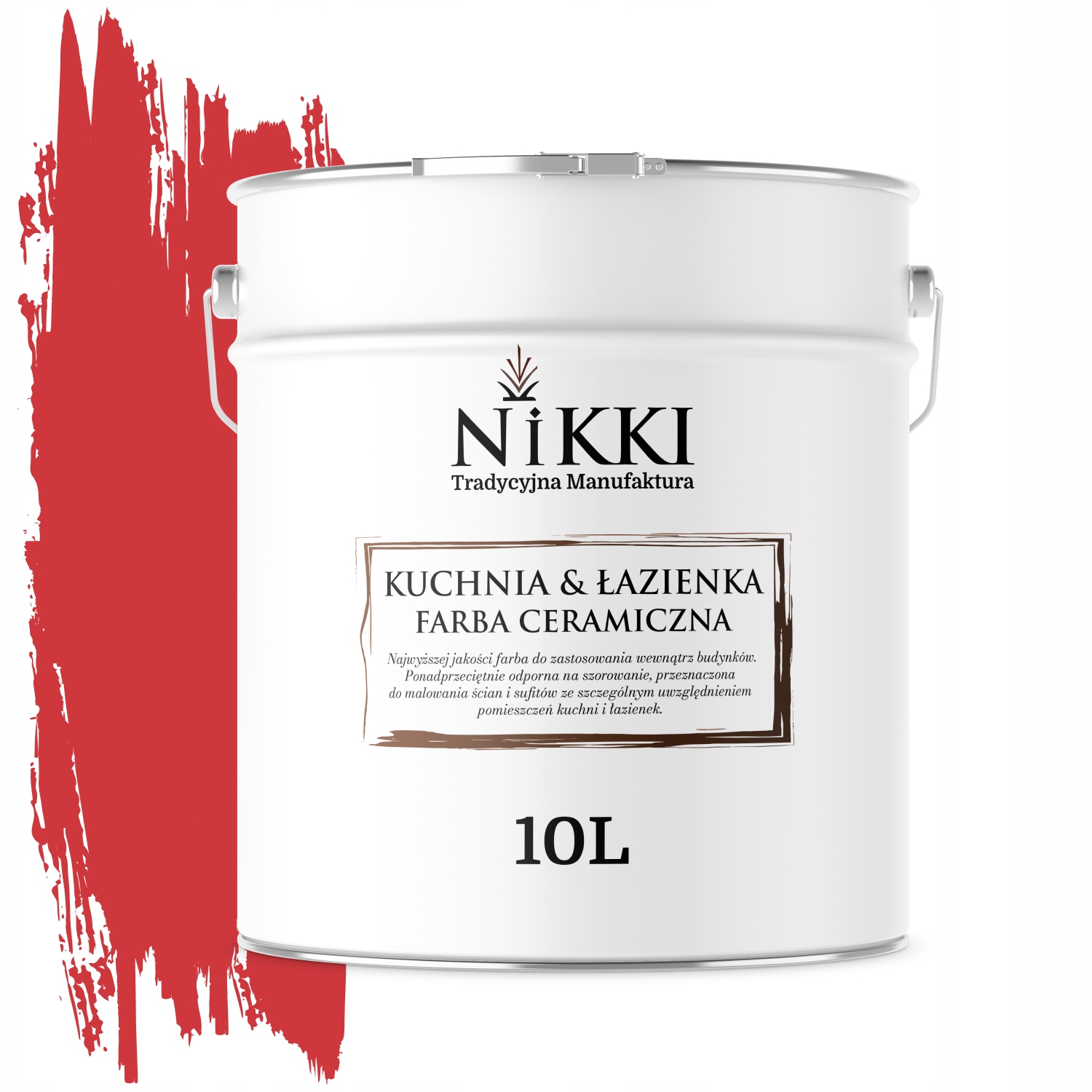 Keramická Farba Kuchyňa Kúpeľňa Červená Ohnivá H3516 Mat 10 L Nástenná