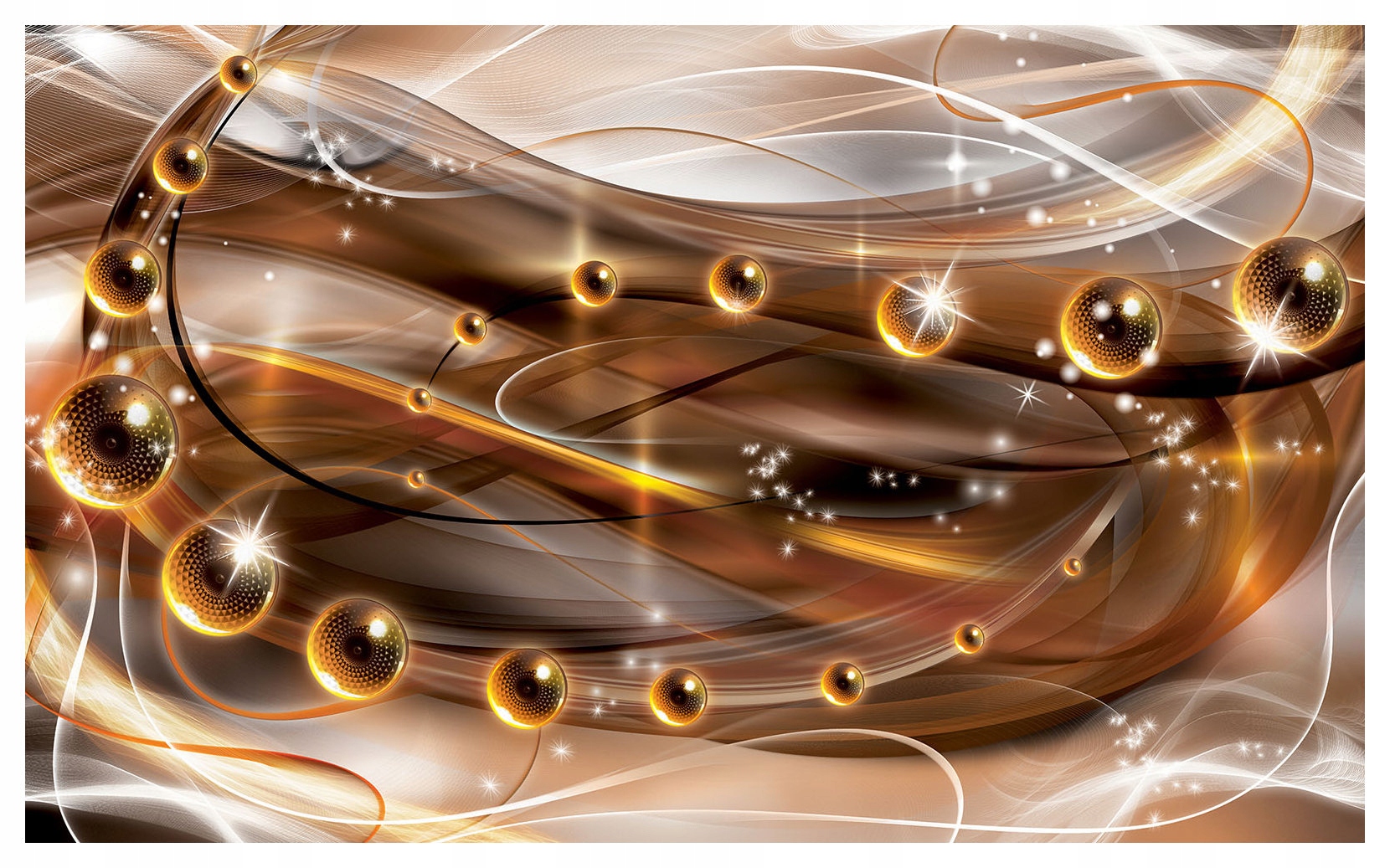 Fototapeta Zlaté sféry Abstrakce Gold Vír Elegance 312x219 lepidlo