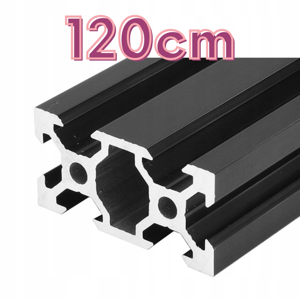 Hliníkový profil V-Slot 20x40x120 cm Černý