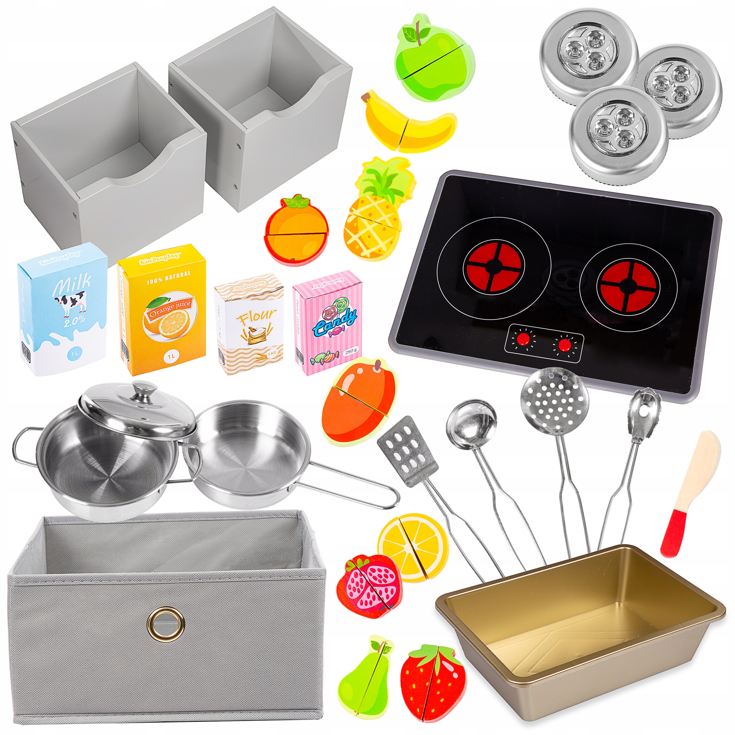 DREWNIANA KUCHNIA DLA DZIECI KINDERPLAY ŚWIATŁO LED DŹWIĘK MODEL PREMIUM Bohater brak