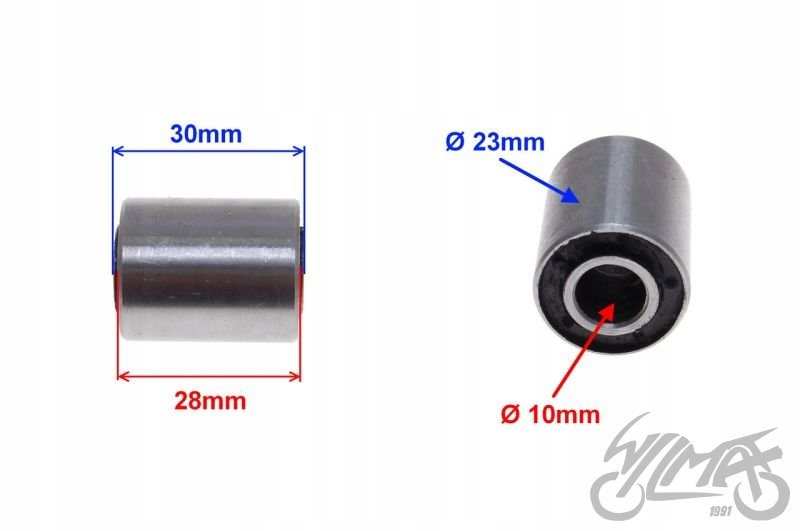 TULEJKA DO AMORTYZATORA ZQ6101 ATV KPL.2 SZTUKI Dopasowanie do pojazdu produkt dedykowany