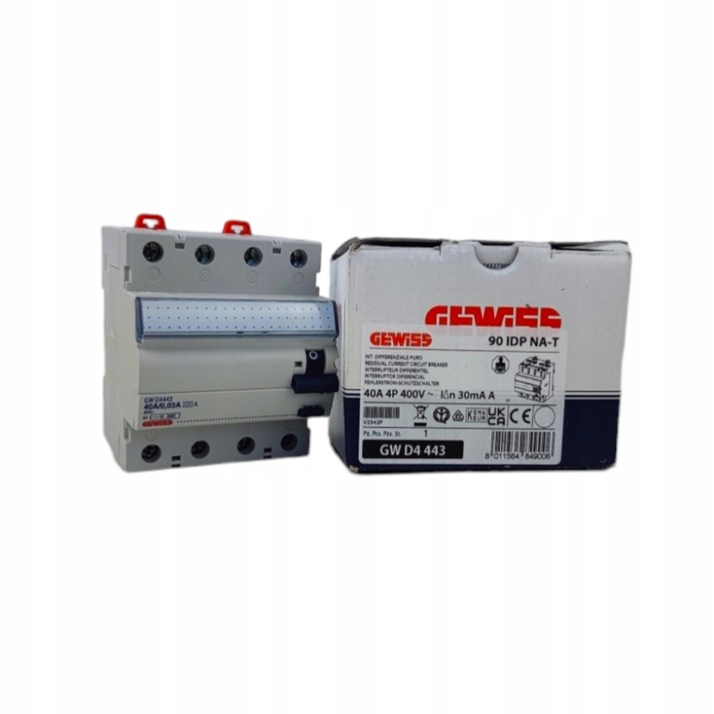 Diferenciální proudový spínač Rccb Gw D4443 40A 4P 400V 9006