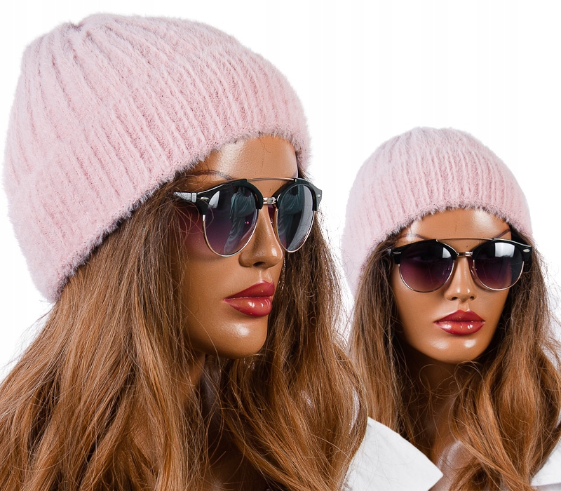 

Futerko Piękna Zimowa Czapka Damska Beanie Alpaka