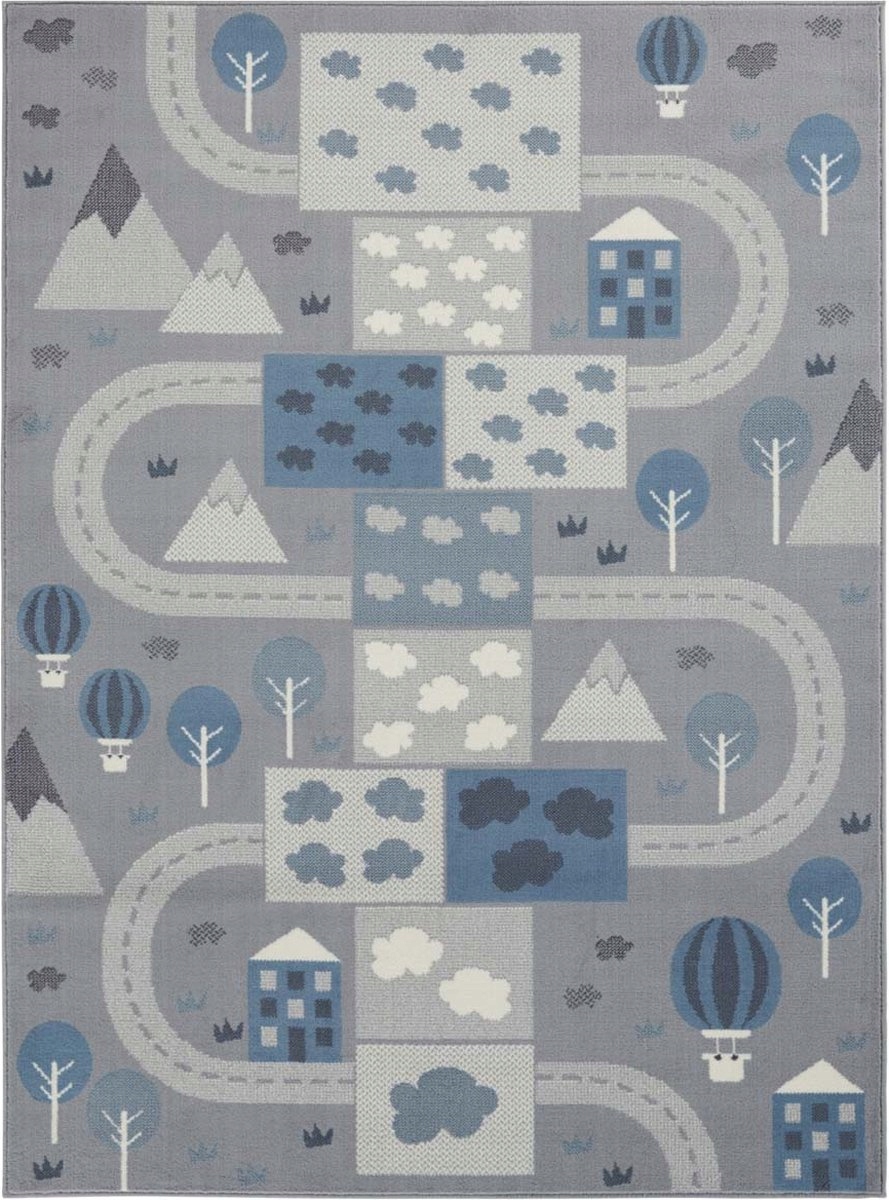 Mäkký farebný detský koberec, vzor – hra v triede 160 x 230 cm