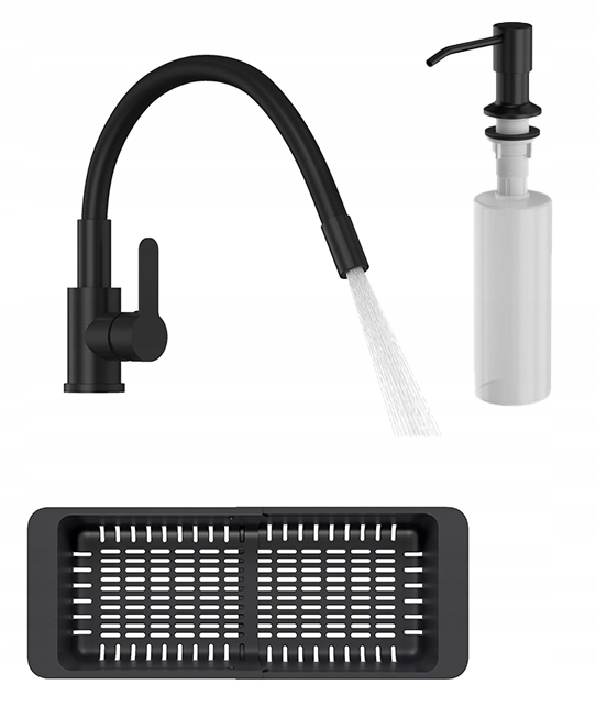 Kuchynská batéria Grado Plus kohútik Kuchynská súprava čierna do Drezu