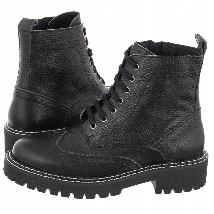 Dámské boty Kotníkové Boty Boty Filipe Černá Kůže 11898 An Dollaro