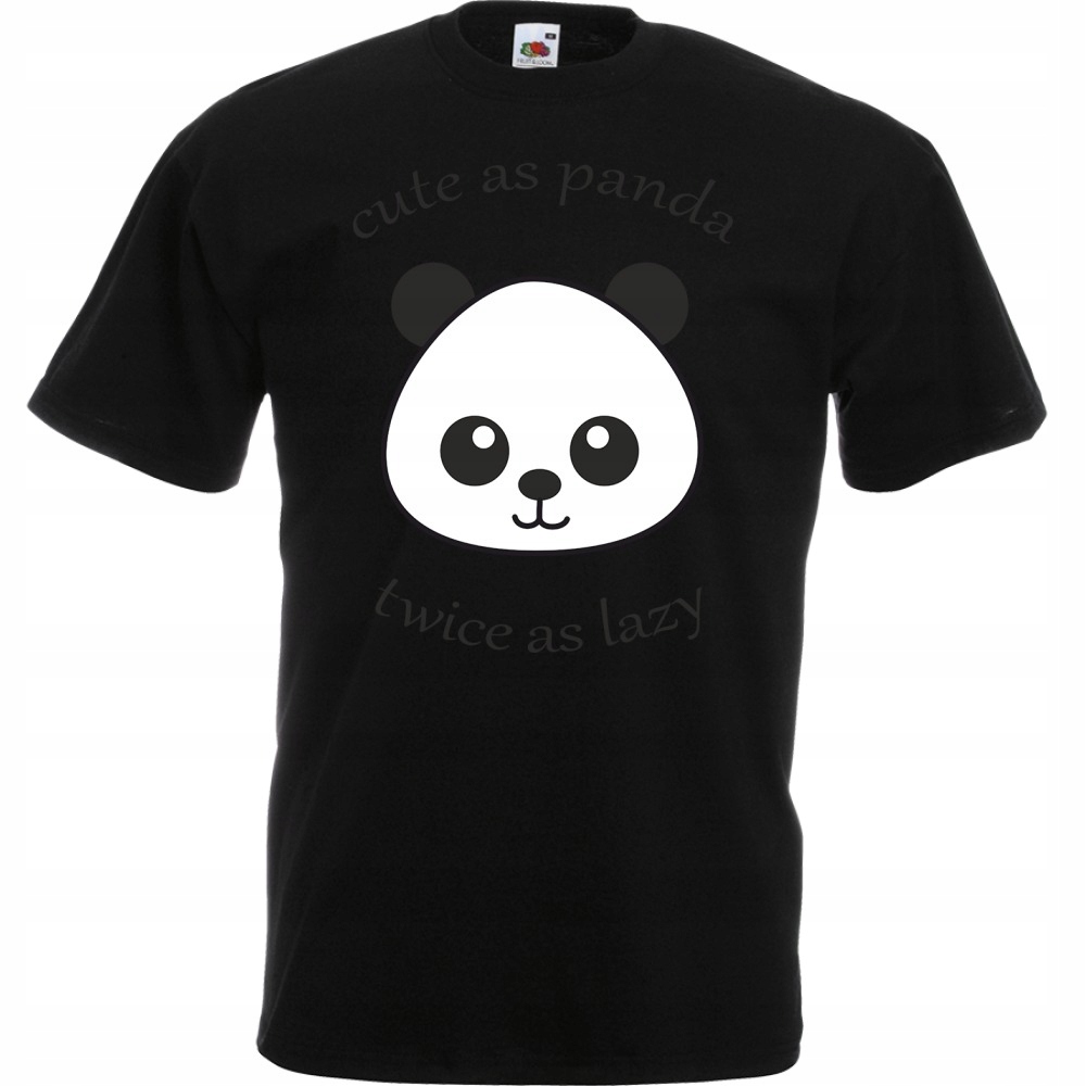 

Koszulka zabawna panda prezent L czarna