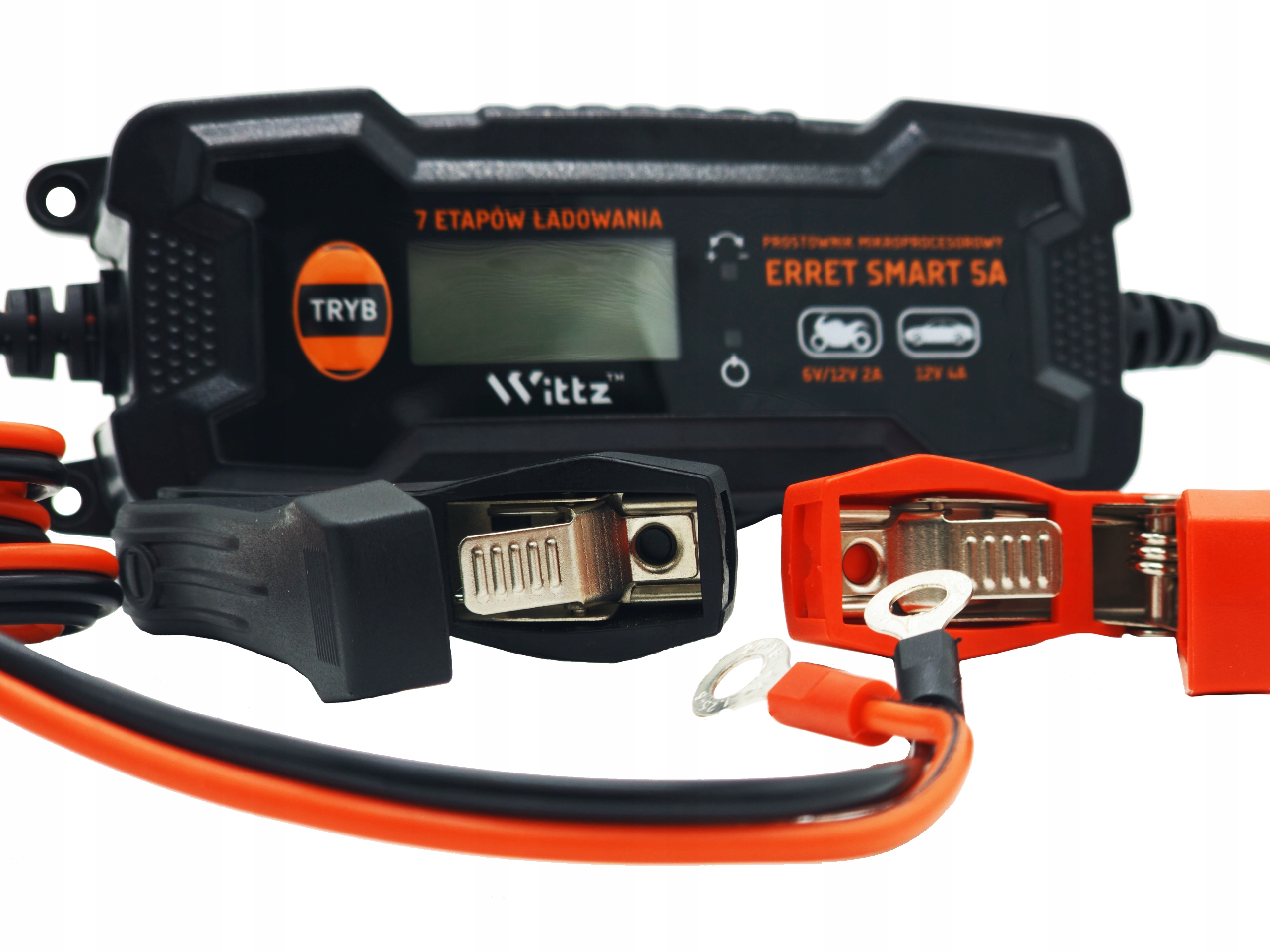 PROSTOWNIK ŁADOWARKA AKUMULATORA 6V 12V 5A LCD FUNKCJA NAPRAWY PL Stan opakowania oryginalne